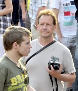 Axel mit Kamera in Dorsten für eine Bildergalerie vom Altstadtfest