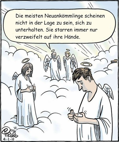 Smartphone im Himmel