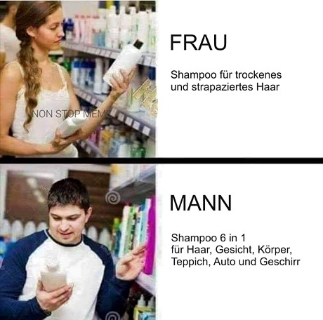 Shampoo für Männer und für Frauen