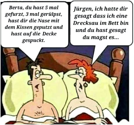 Drecksau im Bett