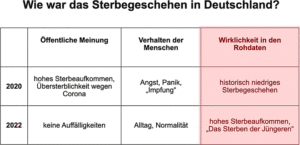 Das Sterbegeschehen in den Rohdaten